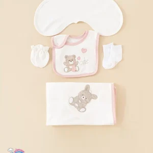 ست 13 تیکه نیلی طرح قلب صورتی