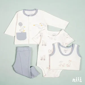 ست 13 تکه نیلی مدل اردک