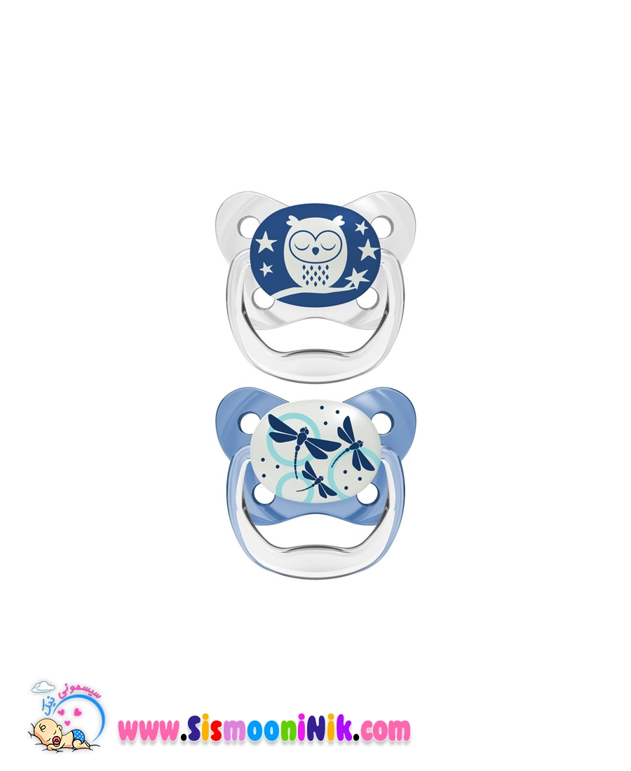 پستانک ارتودنسی ۰ تا ۶ ماه طرح جغد و سنجاقک Dr Brown's - Image 2