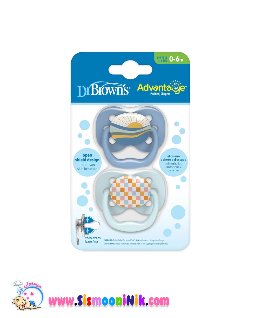 پستانک بادامی 0 تا 6 ماه طرح خورشید دکتر براونز