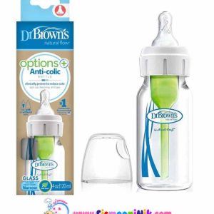 شیشه شیر پیرکس لاغر 120میل آپشن پلاس دکتر براونز